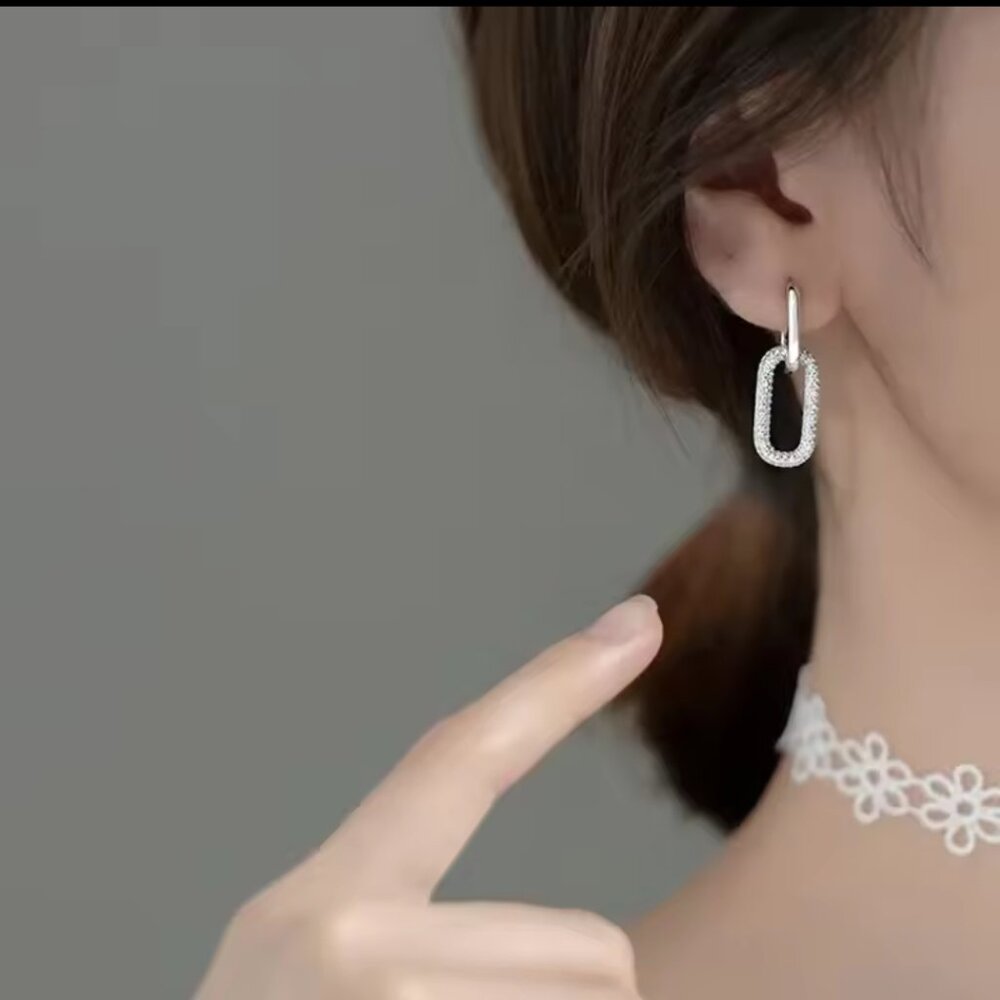 Retro Double Loop Drop Earrings - image 7